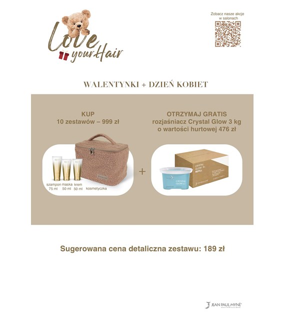 EMPOWER  LOVE TRAVEL SET  + Cristal Glow 3 kg GRATIS