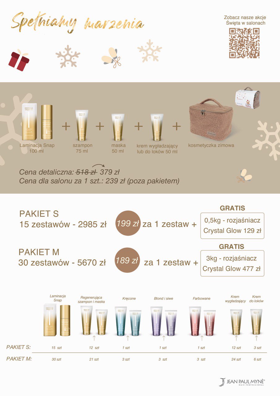 PAKIET 30 x ZESTAW ŚWIĄTECZNY Z SNAP  + ROZJAŚNIACZ CRISTAL GLOW 3KG GRATIS